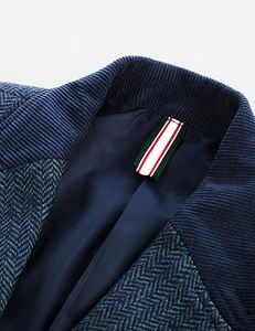 Nuevo Traje de Hombre Estilo Británico 2025, Chaqueta de Traje Entallada con Estampado de Pata de Gallo, Blazer Cruzado para Eventos Formales, Negocios y Bodas - Product Image 3