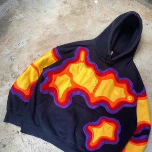 Sudadera con capucha bordada personalizada logotipo cosido único material de lana cálida cómoda y transpirable para la moda callejera diaria - Product Image 2