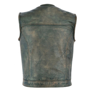 Gilet en cuir avec style unique Impression de logo personnalisé de la meilleure qualité avec services professionnels OEM & ODM pour hommes - Product Image 3