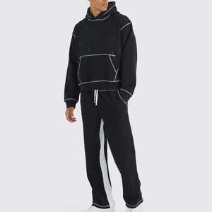 ชุดวอร์มของผู้ชายผ้าฝ้าย100% โอเวอร์ไซส์สำหรับวิ่งจ๊อกกิ้งระบายอากาศได้ดีสำหรับฤดูหนาวโลโก้ออกแบบได้ตามต้องการ - Product Image 1