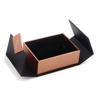 Boîtes en papier rigides personnalisées, faites à la main, gaufrées, pour cosmétiques, parfums, bijoux, cadeaux de luxe, avec fermeture magnétique à double porte