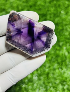 Cabujón de rebanada de amatista Natural de grado AAA de alta calidad, piedra suelta martillada para la fabricación de joyas, tamaños de 4mm-6mm, cristal curativo - Product Image 4