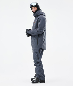 Combinaison de ski personnalisée pour homme, bleu clair, une pièce, imperméable, isolée, coupe-vent, fermeture éclair, combinaison de ski pour le ski sur neige - Product Image 4
