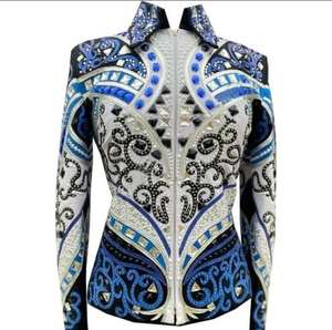 Premium Western Showmanship Jacket Mujeres Cómodo Montar Top Horse Show Competición Entrenamiento ecuestre Rodeo Eventos Rápido - Product Image 1