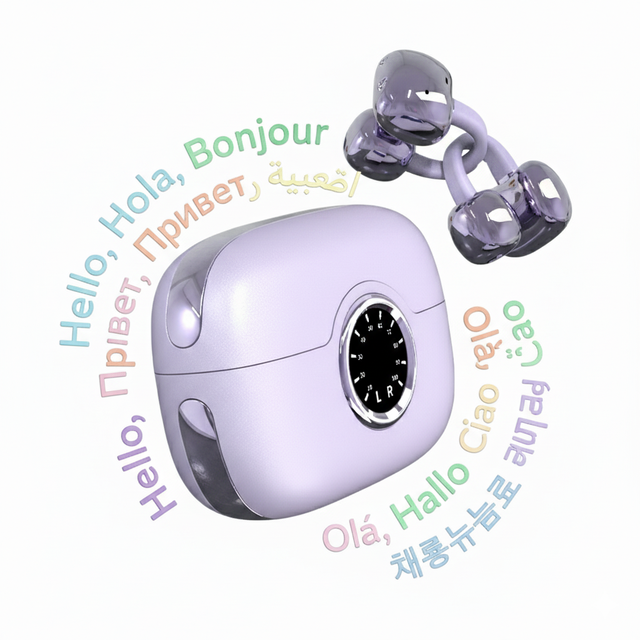 Ai Translation Earbuds 144 Language Translator Earbuds Face-to-face Smart Translators Noise Cancelling Open Earbuds