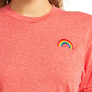 Camiseta 100% algodón de alta calidad para mujer, diseño liso completo, Impresión de logotipo personalizado, camisetas ecológicas de peso pesado - Product Image 2