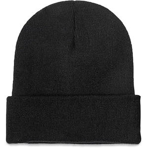 BSCI Custom Men Women High Quality Acrylic Skull Cuff <b>Slouchy</b> Woven Label Logo Winter Knit Fisherman Cap Hat <b>Beanie</b> - Product Image 1