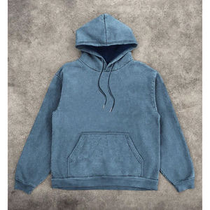 100% coton Streetwear unisexe poids lourd français Terry Baggy pull à capuche pour hommes - Product Image 5