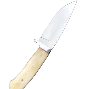 Mejor estilo Loveless cuchillo para acampar al aire libre personalizable OEM Funda de cuero cuchillo de combate de acero de Damasco para caza Bushcraft hueso - Product Image 1