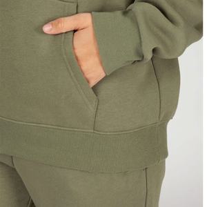 Vente en gros de survêtement pour femmes pull à capuche et pantalon de jogging ensemble OEM ODM en vrac marque privée vêtements de sport et tenue de mode décontractée - Product Image 5