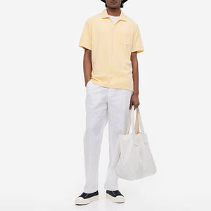 Camisas Elegantes para Hombre, Corte Ajustado, 100% Algodón, Color Sólido, Verano 2025, Talla Grande, Transpirables, Casuales, Manga Corta - Product Image 3