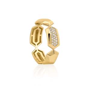 Bague éternelle plaquée or rhodié 18 carats avec zircon pour mariage - Product Image 5