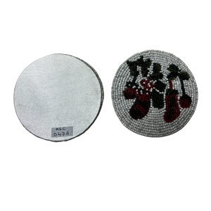 Posavasos de medias de nuevo diseño con posavasos de forma redonda de piedra de cuentas naturales a la venta por exportadores indios - Product Image 1