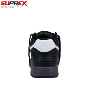 Suprex Enterprises Baskets basses imprimé léopard noir et blanc, personnalisables, vente en gros, très demandées, confortables, antidérapantes, pour la course - Product Image 2