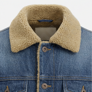 Veste en jean en coton sur mesure pour homme 2025, veste élégante bleue à fermeture éclair, veste en jean de qualité, streetwear moderne, vêtement d'extérieur - Product Image 4