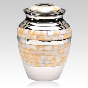 Urna de cremación de latón con diseño floral impreso de flores modernas superventas de alta calidad para cenizas - Product Image 4