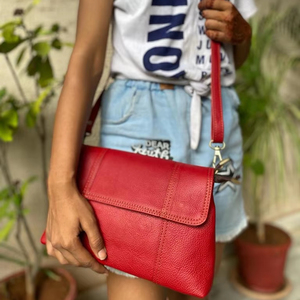 Bolso cruzado de cuero reciclado de estilo occidental de nuevo diseñador, bandolera de cuero colorido a la moda para bolsos versátiles de mujer - Product Image 4