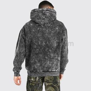 Sweat-shirts vintage pour hommes en tissu délavé à l'acide |   Sweat-shirt oversize streetwear d'hiver |   Numérique |   100% coton |   Imperméable et coupe-vent | - Product Image 4