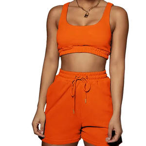 2025 nouvelles femmes taille haute simple boutonnage à manches courtes coupe ajustée costume solide creux Shorts 2 pièces tenue de plage - Product Image 3