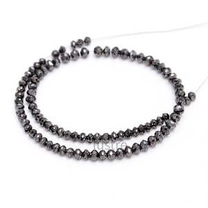 Perles de diamant noir naturel AAA+ 100% 2,6 3,5 mm Diamants scintillants en vrac pour cadeau de Noël et d'Halloween - Product Image 4