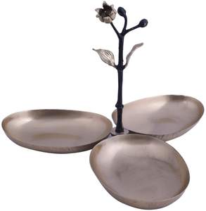 Cuenco decorativo de ensalada de Metal impreso a mano de nuevo diseño elegante Cuenco de Metal grande del fabricante Artículo decorativo con estampado de esmalte - Product Image 3