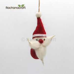Adorno de muñeco de nieve hecho a mano elegante para decoración navideña Decoraciones navideñas de fieltro únicas-Venta al por mayor de fábrica - Product Image 4