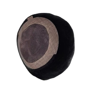 Toupet en cheveux humains à base mono, perruque à base mono, prothèse capillaire en cheveux humains, taz hair bd - Product Image 1