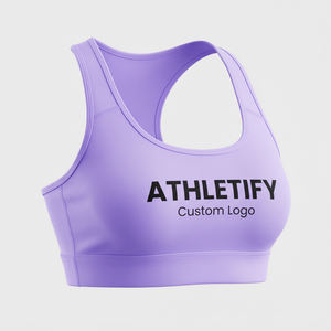 Comfortable Womens <b>Racerback</b> Sports <b>Bra</b> High Support <b>for</b> Gym Running Yoga Moisture Wicking Full Coverage Breathable Activewear - Product Image 1