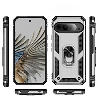 Coques de téléphone robustes et légères en TPU+PC avec anneau magnétique en alliage de zinc, support antichoc, pour Google (vente en gros)