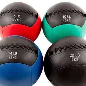 Balle de médecine de 14 pouces de diamètre pour l'entraînement 4 30lbs Heavy Duty 18oz Vinyl Construction Exercise Ball-Ballon de médecine en caoutchouc - Product Image 6