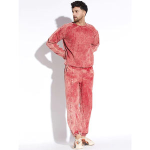 Chándal de hombre lavado con ácido hecho a medida de alta calidad, diseño ajustado multicolor, precios al por mayor para la temporada de invierno - Product Image 4