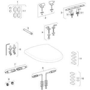 Couvre-siège de toilette Geberit RENOVA blanc - Product Image 5