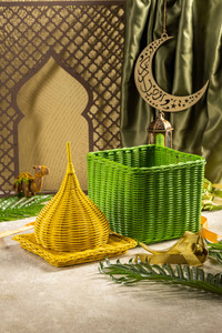 Cestas de regalo islámicas únicas para Ramadán y Eid, ratán tejido a mano con diseño de cúpula de mezquita, hecho en Vietnam - Product Image 3