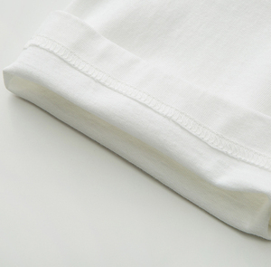 Roof Gallery Bamboo Cotton 190 Gsm Interlock T-Shirt Unisex <b>White</b> Blank Casual Plus Size Men Women Wholesale - Product Image 3