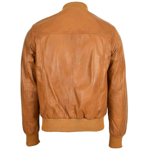 Chaqueta de invierno para hombre de American Flight, chaqueta Bomber de cuero con función cortavientos, diseño ODM, cierre de cremallera, forro de alta calidad - Product Image 6