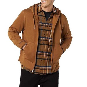 เสื้อฮู้ดซิปผู้ชายแบบสั่งทำแบรนด์ส่วนตัว ขายส่งปี 2025 ซิปเต็มตัว ผ้าฝ้ายฟลีซ สีพื้น ปักลาย ทรงปกติ ทันสมัย รับผลิตแบบ OEM - Product Image 3