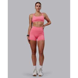 Shorts Fusion Ultra High-Rise 4 con Bolsillos Cortos, Color Limonada Rosa, Algodón Transpirable - Product Image 1
