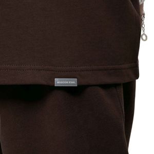 เสื้อยืดผ้าฝ้ายขนาดใหญ่กว่าปกติเสื้อยืดคอตตอน300 GSM ไหล่ตกสไตล์สตรีทแวร์ - Product Image 4