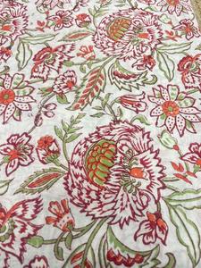 Tela con estampado de bloques ligeros hechos a mano con estampado Floral para ropa, edredón, bufanda, vestido, cortina y materiales de cubierta - Product Image 3