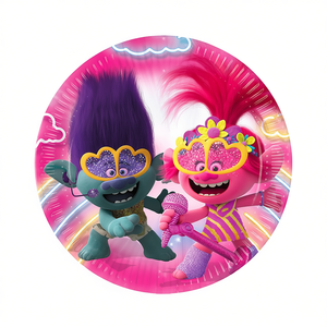 Platos Desechables Trolls de 23 cm, 6 Piezas, Diseño con Temática de Fiesta - Product Image 2