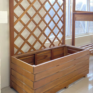 เฟอร์นิเจอร์ลานกลางแจ้งทำจากไม้อะคาเซียหรูหรากระถางต้นไม้สำหรับสวนแบบผ่อนคลายสำหรับโรงแรมที่รับประทานอาหารวิลล่าและของตกแต่งภายนอก - Product Image 1