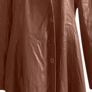 2024 Best Selling Men's Casual Style Lightweight Sustainable Quick-Dyed Winter Windproof <b>Stand</b> Jacket Breathable Genuine Leather - Product Image 3