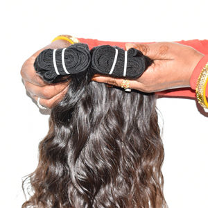 100% <b>Cheap</b> Supplier And Export Wholesale Low Price Indian Human Hair Bundle Wavy <b>Extensions</b> Natural Looking Available By Export - Product Image 5