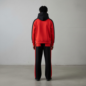 Conjunto Deportivo de Dos Piezas de Alta Calidad, Personalizado con Impresión en Dos Tonos, Sudadera con Capucha y Pantalones Deportivos de Poliéster/Algodón - Product Image 2