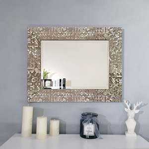 กรอบกระจกติดผนังลายมุกคุณภาพสูง งานฝีมือประณีต กรอบกระจกติดผนังลายมุกสำหรับห้องนอนและทางเดิน - Product Image 1