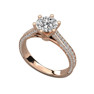 Bague solitaire en or 14 carats pour femmes avec diamant cultivé en laboratoire - Product Image 5