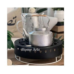 Calentador de tetera de Color negro de hierro de la mejor calidad, calentador Dallah de forma redonda de tamaño personalizado para gran oferta - Product Image 1