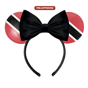 Diadema de vinilo personalizada de fábrica, diseño preaprobado, hecha a medida, concepto Orejas de Ratón, Trinidad y Tobago, HER, ajuste universal - Product Image 1