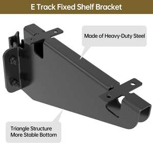 Supports d'étagères fixes E-Track, supports E-Track en métal robuste pour étagères dans les remorques fermées, les camions et les entrepôts - Product Image 5
