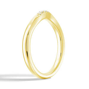 Round Cut Moissanite Diamond Wedding Band 9K Gold <b>Ring</b> Elegant Moissanite <b>Rings</b> - Product Image 2
